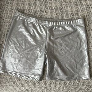 American Apparel - Nylon Biker Metallic Short Shorts